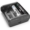 ISDT Caricabatterie A4 AIR per batterie AA AAA, caricatore rapido indipendente a 4 slot USB-C per batterie al litio/NIMH NICD/Li-lon/LiFePO4/10500 12500 con connessione Bluetooth APP
