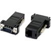 cablecc, Connettore da VGA maschio a Ethernet, Lan, Cat5, Cat5e, RJ45 femmina, 2 pezzi