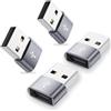 Ticenpe Adattatore da USB C a USB, confezione da 4 adattatori da USB C a USB A per iPhone 16 serie 15, adattatore caricabatterie da auto tipo C femmina a USBA maschio, convertitore per iPad 10 Air 4 5