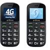 artfone CS188 Nero -4G Telefono Cellulare per Anziani con Tasti Grandi丨Funzione SOS丨Chiamata Rapida丨Base di Ricarica丨Funzione di orario丨Batteria da 1800 mAh丨Aiuto auditivo丨Radio丨Torcia丨USB-C丨Bluetooth
