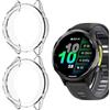 SEIAIYG Cover Compatibile con Garmin Forerunner 970, [2 Pezzi] Custodia Protettiva in Morbido TPU, Leggero e Antiurto - Trasparente+Trasparente