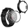 kwmobile 2x Custodia Rigida Smartwatch Compatibile con OnePlus Watch 2 / OPPO Watch X Cover - Case Vetro Temperato Orologio Fitness - trasparente/nero