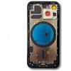 Smartex® Scocca Posteriore in Vetro, Telaio Back Frame Compatibile con iPhone 13 Mini | Senza Logo, Senza COMPONENTI PREINSTALLATI (Nero)