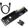 xiwai Oculink SFF-8611 Cavo dati, scheda PCI-E 3.0 - Adattatore PCI Express M.2 M-Key a SFF-8612 per scheda grafica esterna GPD Win Max2 e SSD