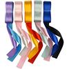 FEPITO 10 Colori x 4m x 25mm Nastri Raso Nastro Raso per Fai da Te Nastri Colorati per Decorazioni Nastrini Decorativi per Natale Feste Matrimonio Regalo (40m in Totale, 4m Ogni Colore)