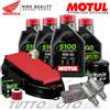 MOTUL - HIFLO TAGLIANDO HONDA NC750 X / S DCT 2014-2020 OLIO 5100 10W30 4T FILTRI + CANDELE