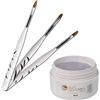 sun garden nails UV Gel Thick Clear Trasparente 30ml con Set di 3 Pennelli per Unghie - Gel Costruttore Viscoso per Ricostruzione Unghie