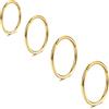 Lantine 18g 6mm 8mm 10mm 12mm Piercing Naso Orecchini Acciaio Chirurgico Piercing Septum Anello Per Piercing al Setto Trago Helix Orecchino a Cerchio Cartilagine Daith Orecchini Donna Uomo Oro