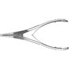 Piercingline, attrezzo per piercing in acciaio inox, pinza per apertura e chiusura dell'anello, modello a scelta e Acciaio inossidabile, colore: argento, cod. PG02