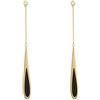 VCCKNB JEWELRY Orecchini a goccia Orecchini a catena placcati in oro 14 carati Orecchini pendenti a goccia neri per donna Orecchini pendenti a goccia con zirconi Cubic Zirconi