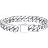Richsteel Braccialetto a catena a maglie cubane di qualità Miami per uomini e donne, in acciaio inox, larghezza 5/7/9/12 mm, confezione regalo