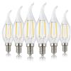 Hellum lampada a candela E14 LED bianco caldo, lampadina E14 con 250 lumen, chiaro bianco caldo con attacco, C35, LED sostituisce lampadina da 40 Watt, 2700 Kelvin 6 pezzi 220704