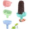 DuDuZui 4 Supporti per Ghiaccioli Antigoccia, Riutilizzabili, in Gel di Silice, Senza BPA, per Bambini, in Silicone, Senza Sbavature, Senza Sporchi, con Cannuccia e 2 Scomparti, 4 Colori