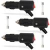 GZGXKJ 3Pezzi Spinotto Accendisigari 12V 24V Spina Accendisigari Universale | Adattatore Presa Accendisigaris, Con Fusibile da 15A e Interruttore, Per Auto Moto Camion