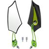 INFINAUTO Specchietti Retrovisori Per Moto Manubrio Regolabile 1PC M8/M10 | Colore: Nero E Verde. Filettatura: M8/M10. Forma Prismatica, Angolo Cieco. Per Manubrio Moto Per Honda VTX1800/Shadow