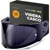 Everalo Visiera Compatibile con LS2 FF353 Rapid - Rapid II - FF320 Stream Evo - FF800 Storm - Storm II (Dark Fume')