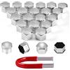 moinkerin 20 Pezzi Tappi a Vite Ruota Universale 17mm Copridadi Coperture Copricerchi Plastica per Auto-Non Adatto alla Q7(Argento, 17mm)