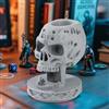 DND NURD Torre per dadi teschio DND con vassoio, adatta per dadi più piccoli di 16 mm, vassoi per il lancio in resina, accessori per giochi da tavolo fantasy, torre teschio, regali D&D per fan di RPG, regali