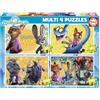 Educa - Puzzle Zootropolis | Set di 4 puzzle progressivi per bambini da 50 a 150 pezzi | Consigliato per bambini dai 5 anni in su (20464)