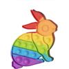 RANZAH Giocattolo Ranzah Rabbit Fidget |Giocattoli sensoriali Push Pop Bubble per bambini e adulti| Giocattoli pop-up arcobaleno per divertimento|Giocattoli antistress in silicone per autismo con biso