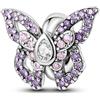TINSLO Bead Charm Ciondolo Argento Sterling 925 con Cubic Zirconia Pendenti per Pandora Braccialetti, Compatibile con Braccialetti e Collane europei