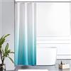 Furlinic Tenda Doccia Antimuffa Tessuto Impermeabile Lavabile Piccola Tende Doccia Design Poliestere con 6 Ganci Tenda Doccia Colorata Scorrevole 90x180 cm Alzavola Gradiente