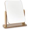 jutyum Specchio Da Tavolo in Legno Piccolo Specchio Indipendente 25 X 22CM Specchio Da Tavolo 360 Gradi Specchio Alto Con Supporto Rimovibile Per Camera Da Letto, Bagno, Ufficio