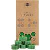 Danilovo Candele Decorative in Cera d'Api - Candele Naturali, Piccole Rotonde con Stoppini in Cotone - Durata: 4 Ore - Set di 36 Candele Cera D'api Naturale - Porta Candela in Plastica Riciclata - Danilovo