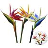 Rikyo Strelitzia - 3 fiori permanenti con grandi uccelli del paradiso, 73,7 cm, che imitano le piante tropicali, la parte del fiore è realizzata in morbida gomma PU, fiore artificiale per casa e ufficio,