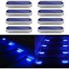 YiLaie Luci Solari Esterno, Luci da Esterno Giardino 360 ° Luce Solare LED Esterno IP68 Impermeabile, con Automatica On/Off Faretti Solari LED da Esterno, 40 Lm Luce Blu, 8 pezzi