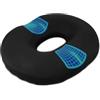 WQDD STANPET Cuscino Ciambella Memory Foam per Sedersi, Cuscino Ortopedico con Foro per Coccige ed Emorroidi, 45x35x6,5 cm, Fodera Lavabile Antiscivolo, per Ufficio Auto e Gravidanza