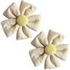 Generico Bloom Coppia Calamite per Tende a Forma di Fiore in Vari Colori (Cream)