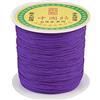 Craftdady- Cordoncino in nylon intrecciato per perline da 0,5 mm, per nodi cinesi, macramè, braccialetti fai da te, collane e gioielli, da 137 metri, colore: viola scuro