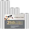 Vihoom Sacchetti Sottovuoto Alimenti 6 Rotol 15/20/28x300cm(18m), Senza BPA | per Macchina Sottovuoto, Cottura Sous Vide, Frigorifero, Microonde, Conservazione Alimenti, Antistrappo Goffrati, Resistente