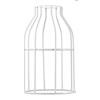 Hoopzi Paralume a Gabbia Originale per Sospensioni Bala e Hang | Compatibile con portalampada E27, acciaio laccato, per lampada a sospensione o creativa, colore bianco