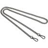 Anevous Catena per borse in metallo, 90 cm, di ricambio, catena in metallo, tracolla con moschettone, tracolla per donna, borsa a tracolla, colore nero chiaro