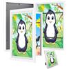 Auauraintt 2 Cornici Portafoto A4 per Bambini con Apertura Frontale, Supporto, Spazio per Oltre 150 Disegni, Ideale per Conservare e Presentare Opere d'Arte (Bianco)