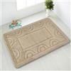 Comart - Tappeto Nicole da Bagno - Rettangolare 67x100 cm - Fondo Antiscivolo in Latex - ad Asciugatura Rapida e Traspirante - Lavabile in Lavatrice - Scendi Doccia e Vasca - in Tinta Unita - Beige