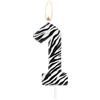 mciskin Candele di compleanno zebra, numero 1, decorazioni per il 1° compleanno di ragazze e ragazzi, candele con stampa a strisce bianche nere per torte, decorazioni per feste a tema animali della