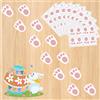 AhfuLife 80 Pcs Impronta di Coniglio di Pasqua, 9,4x7 cm, Indicazioni per Caccia alle Uova di Pasqua, Impronte di Coniglietti Pasquali, per Decorazioni della Camera Bambini, Decorazione Festa Pasquale
