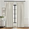 EMEMA Tende in velluto con nastro arricciato, colore bianco avorio, opache, set da 2 pezzi, belle, spesse e pesanti, per soggiorno, camera da letto, tenda oscurante termica in velluto con nastro