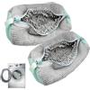 LEWBDF Sacchetti per Scarpe Lavanderia sacchetto scarpe lavatrice Scarpe Borse per Bucato con CernieraZip Borsa per Lavatrice perRiutilizzabile Borsa per Lavaggio Scarpe di Sportive (grigio)