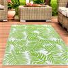 Carpetia Tappeto per esterni con disegno di foglie di palma in verde Dimensioni - 120 x 170 cm