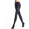 FALKE Family W Ti cotone sostenibile tinta unita 1 pezzo, Collant Donna, Blu Dark Blue Melange 6688, 36-38