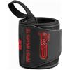 EVO Fitness Polsiere Palestra 45 Cm Nero Profondo Polsini Palestra Cotone Elasticizzato Powerlifting Fasce Palestra Bodybuilding Polsiere Crossfit Allenamento Uomini Donne (Nero/Rosso)