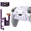 eXtremeRate RISE4 Plus MAX Remap Kit per ps5 Controller BDM-030 040 050 060, 4 Palette Posteriori Programmabili & Clicky Trigger Stop per ps5 Joystick - Senza Controller, Bianco&Grigio