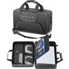 Gersker Custodia da Trasporto con P5/Slim/Pro Digitale e Disco, Capacità Maggiore Borsa PS 5 con Tracolla Rimovibile, Borsa da Viaggio Protettiva può P5 Console, Controller, PS Portal, Dischi (Bianco e Nero)