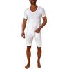 Normann Care Body per la cura a maniche corte, unisex, con cerniera sulla gamba, grigio., L