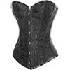 Bslingerie Corsetto da donna con stecche, nero, Large