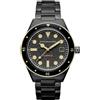 Spinnaker Mens 42mm Cahill Mid Size Automatic Onyx 3 Hands Watch with Solid Stainless Steel Bracelet SP-5075-33